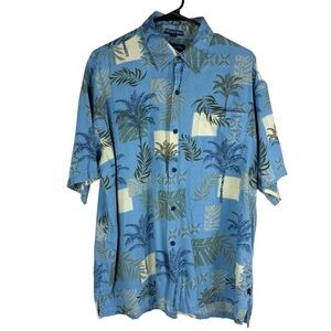 Newport Blue Men and Green Casual Button Down‎ Shirt Size L